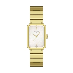 Reloj Tissot SRV de mujer en acero dorado y esfera nácar, T1601103311300.