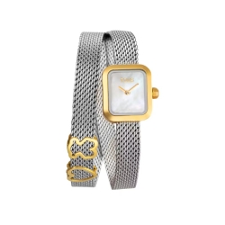 Reloj Tous Icon Time Embraced en acero y dorado con nácar, 3000150400.