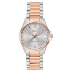 Reloj Tous Drive New en bicolor rosé y caja de 33 mm, 3000148600.