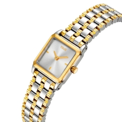 Reloj Tous 1950 de mujer bicolor y caja cuadrada pequeña, 3000150100.