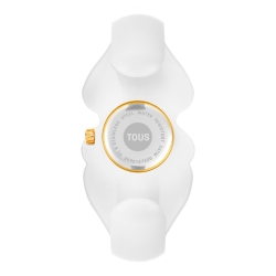 Reloj joya Tous Bear Folks dorado y brazalete blanco, 3000147200.