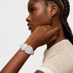 Reloj joya Tous Bear Folks dorado y brazalete blanco, 3000147200.