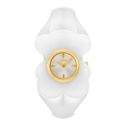 Reloj joya Tous Bear Folks dorado y brazalete blanco talla L, 3000147400.