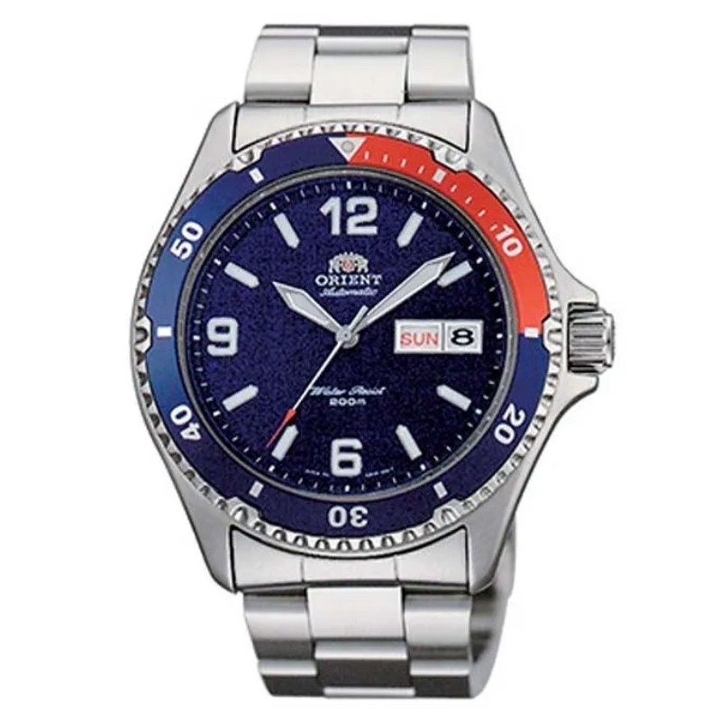 Reloj Orient Mako II automático esfera azul y bisel pepsi, FAA02009D9.