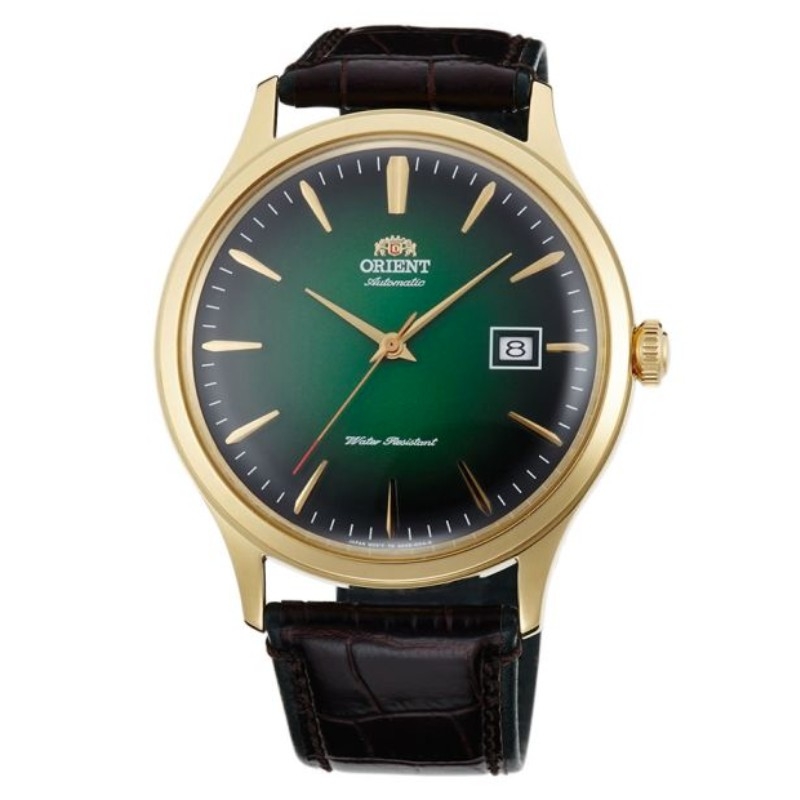 Reloj Orient Bambino automático esfera verde y correa piel, TAC08002F0.