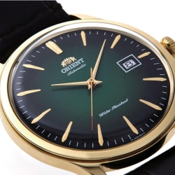 Reloj Orient Bambino automático esfera verde y correa piel, TAC08002F0.