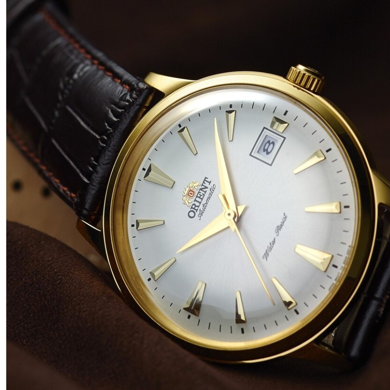 Reloj Orient Bambino automático dorado y correa piel, TAC00003W0.