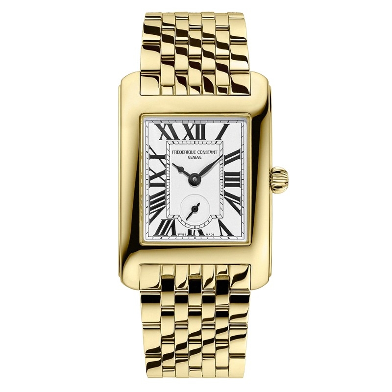 Reloj Frederique Constant Classics Carree  acero dorado, FC-235S2C5B.