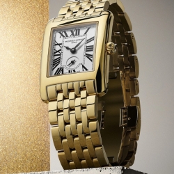 Reloj Frederique Constant Classics Carree  acero dorado, FC-235S2C5B.