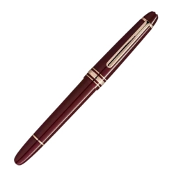 Pluma Montblanc Meisterstück burdeos y detalles dorado, 133006.