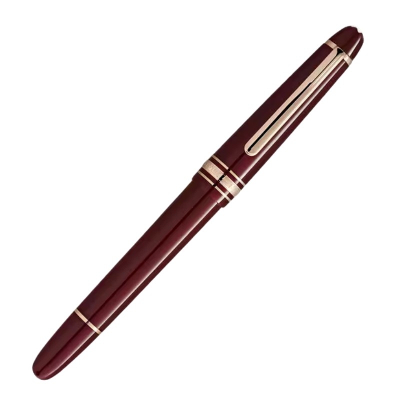 Pluma Montblanc Meisterstück burdeos y detalles dorado, 133006.