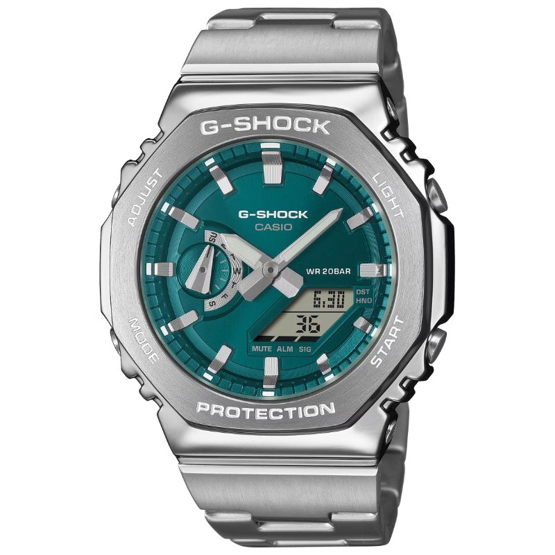 Reloj G-Shock en acero hombre y esfera verde, GM-2110D-3A1ER.