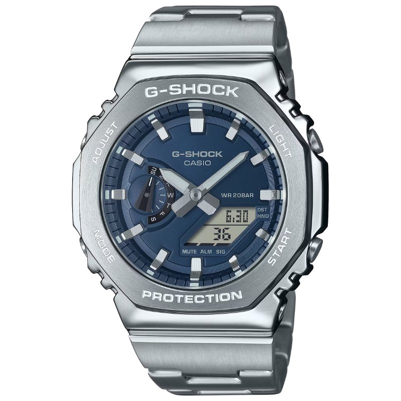 Reloj G-Shock en acero de hombre y esfera azul marino, GM-2110D-2BER.