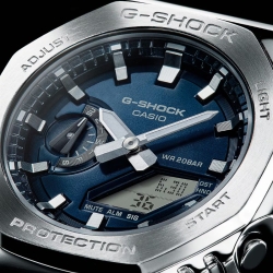 Reloj G-Shock en acero de hombre y esfera azul marino, GM-2110D-2BER.