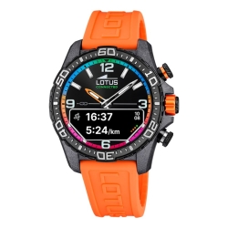 Reloj híbrido Lotus Connected D caja de fibra y correa naranja, 20000/7.