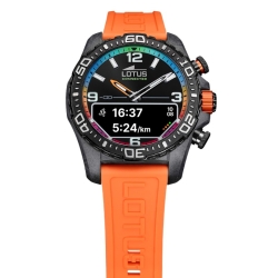 Reloj híbrido Lotus Connected D caja de fibra y correa naranja, 20000/7.