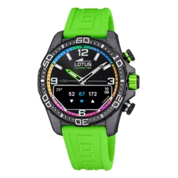 Reloj híbrido Lotus Connected D caja de fibra y correa verde, 20000/A.