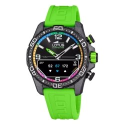 Reloj híbrido Lotus Connected D caja de fibra y correa verde, 20000/A.
