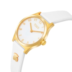Reloj Tous Epic Icon KDT Charms dorado y correa blanca, 3000148900.