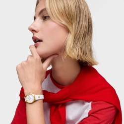 Reloj Tous Epic Icon KDT Charms dorado y correa blanca, 3000148900.