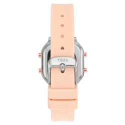 Reloj Tous digital XPRESurSLF bicolor rosé y correa silicona, 3000150900.