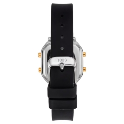Reloj Tous digital XPRESurSLF bicolor y correa negra, 3000150800.