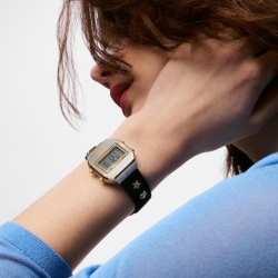 Reloj Tous digital XPRESurSLF bicolor y correa negra, 3000150800.