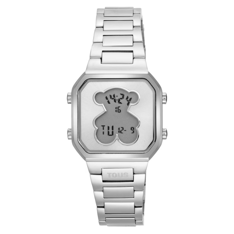 Reloj Tous D-Bear Mini digital en acero, 3000148400.