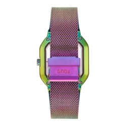 Reloj Tous D-Bear Party analógico en acero iridiscente, 3000147500.