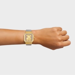 Reloj digital Tous D-Bear Party en acero bicolor, 3000143500.