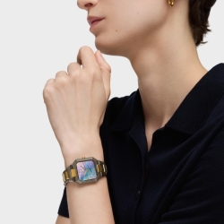 Reloj Tous Karat Squared gris bicolor y esfera de nácar, 3000144800.