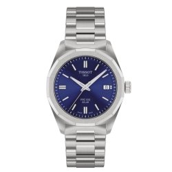 Reloj Tissot PRC 100 Solar esfera azul en 34 mm, T1518221104100.