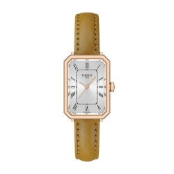 Reloj Tissot SRV caja rosada y correa  piel, 30 mm, T1601103603300.