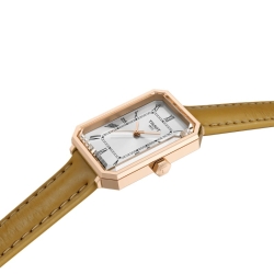 Reloj Tissot SRV caja rosada y correa  piel, 30 mm, T1601103603300.