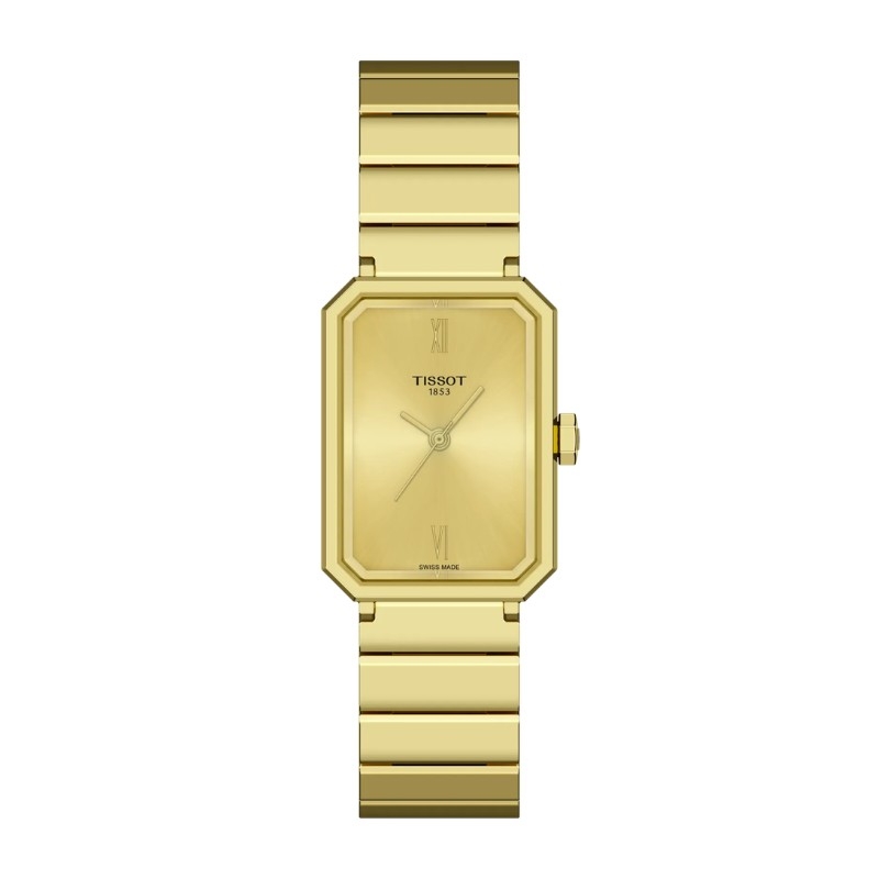 Reloj Tissot SRV en acero dorado, 30 mm, T1601103302300.