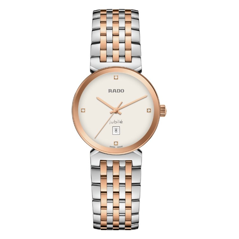 Reloj Rado Florence Classic Diamonds mujer bicolor rosé, esfera clara, R48913723.