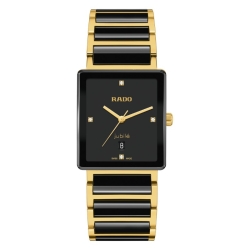 Reloj Rado Integral Diamonds dorado y cerámica negra, R20256712.