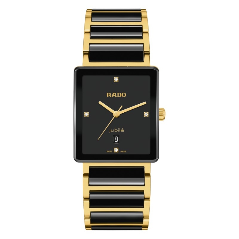 Reloj Rado Integral Diamonds dorado y cerámica negra, R20256712.