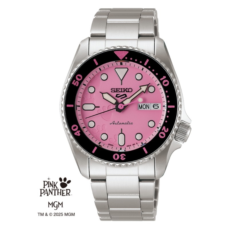 Reloj Seiko 5 Sports SKX Ed. limitada Pantera Rosa 38 mm, SRPM07K1.