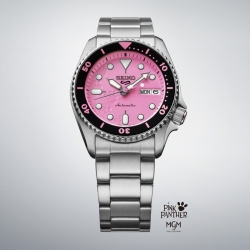 Reloj Seiko 5 Sports SKX Ed. limitada Pantera Rosa 38 mm, SRPM07K1.