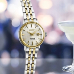 Reloj Seiko Presage Cockatil Time automático mujer bicolor, SRE010J1.