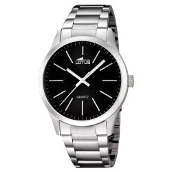Reloj Lotus para hombre Minimalist acero y esfera negra 15959/3.