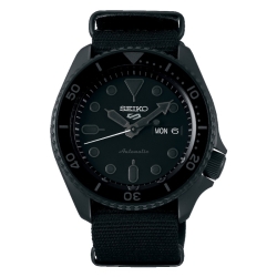 Reloj Seiko 5 Sport automático en acero negro mate, SRPD79K1.