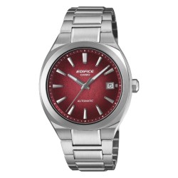 Reloj Casio Edifice automático en acero y esfera roja, EFK-200D-4AER.