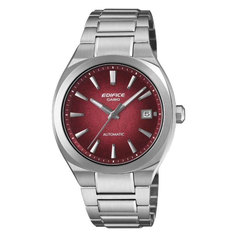 Reloj Casio Edifice automático en acero y esfera roja, EFK-200D-4AER.