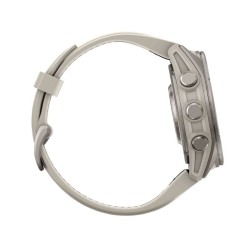 Reloj Garmin fēnix® 9 43 mm bisel titanio y correa gris, 010-04761-01.