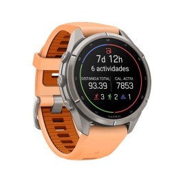 Reloj Garmin fēnix® 9 Pro inReach® 43 mm y correa salmón, 010-04335-01.