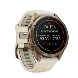Reloj Garmin fēnix® 9 Pro inReach® 43 mm titanio dorado, 010-04335-21.