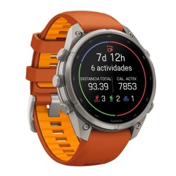 Reloj Garmin fēnix® 9 Pro inReach 47 mm correa naranja, 010-04336-01.