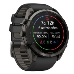 Reloj Garmin fēnix® 9 Pro de 51 mm titanio correa negra, 010-04337-16.